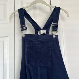 Gap maternity Large navy corduroy overalls